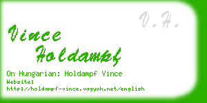 vince holdampf business card